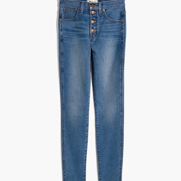 MADEWELL 10" High-Rise Skinny Jeans in Dewitt Wash - Picture 5 of 10